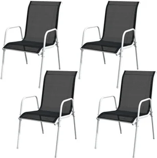 vidaXL Zestaw mebli ogrodowych, 5 elementów, 80 x 71 cm, szaro-czarny - Meble ogrodowe - miniaturka - grafika 5