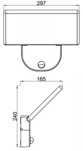 DEKO-LIGHT Kinkiet zewnętrzny LED Alkes L z czujnikiem, 30 cm - Lampy ogrodowe - miniaturka - grafika 2