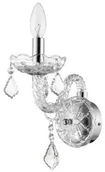Lampy ścienne - Light Prestige Kinkiet CRISTALLO w stylu glamour świecznik E14 LP-2940/1W-0 - miniaturka - grafika 1