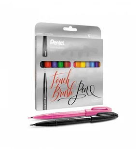 Pentel Pisaki artystyczne 12kol Touch Brush Pen - Flamastry - miniaturka - grafika 3