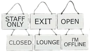 Tabliczka Exit, biało-czarna, 25x15 cm - Wielkanoc Tabliczka Exit, biało-czarna, 25x15 cm - Wielkanoc - miniaturka - grafika 1