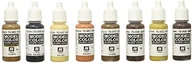 Pozostałe akcesoria dla plastyków - Vallejo vallejo 070182 zestaw kolorów, drewno i skóra, 8 X 17 ML VJ70182 - miniaturka - grafika 1