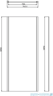 Omnires Bronx kabina prysznicowa 140x80x185cm przejrzysta S2050140+10P80 - Kabiny prysznicowe - miniaturka - grafika 3