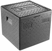Wyposażenie lokali gastronomicznych - Thermohauser Pojemnik termiczny EPP do pizzy czarny, z pokrywką, 37,5 l 4000249738 - miniaturka - grafika 1