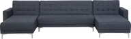 Narożniki - Beliani Narożnik rozkładany 5-osobowy ciemnoszary ABERDEEN 118179 - miniaturka - grafika 1