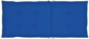 vidaXL Poduszki na krzesła ogrodowe, 2 szt., kobaltowe, 120x50x4 cm 314116 - Poduszki ogrodowe - miniaturka - grafika 5