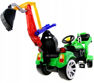Traktor Traktorek z Pedałkami Koparka Spych+gratis - Jeździki dla dzieci - miniaturka - grafika 6