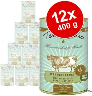 Terra Canis bez zbóż 12 x 400 g Cielęcina z korzeniem pietruszki mango i porzeczką - Mokra karma dla psów - miniaturka - grafika 2