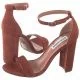 Sandały damskie - Steve Madden Sandały Carrson Chestnut Suede SM11000008-03002-839 (ST3-a) para 36:1|37:2|38:2|39:2|40:1| - miniaturka - grafika 1