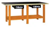 Stoły warsztatowe - BETA Stół warsztatowy z drewnianym blatem C56W - miniaturka - grafika 1