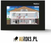 Regulatory i termostaty - Tech STEROWNIKI REGULATOR POKOJOWY DOTYKOWY BEZPRZEWODOWY ST281C KOMUNIKACJA RS SZKLANY CZARNY W_281C.01.PL02.1 - miniaturka - grafika 1