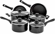 Zestawy garnków i patelni - AmazonBasics AmazonBasics 5-częściowy zestaw garnków i patelni z nieprzywierającą powłoką, do kuchenek indukcyjnych 111602OC870 - miniaturka - grafika 1