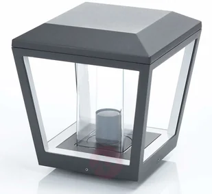 Lampenwelt com Słupek oświetleniowy Dunia, przezroczysty klosz - Lampy ogrodowe - miniaturka - grafika 3