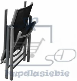 Garthen Zestaw ogrodowy składany stół + 4 krzesła - czarny - Meble ogrodowe - miniaturka - grafika 3