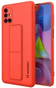 Etui i futerały do telefonów - Wozinsky Kickstand Case elastyczne silikonowe etui z podstawką Samsung Galaxy M51 czerwony - miniaturka - grafika 1