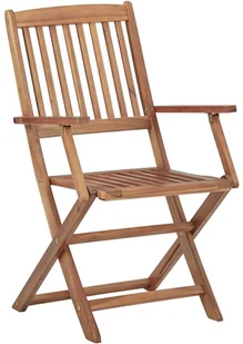 vidaXL Składane krzesła ogrodowe z poduszkami, 2 szt., drewno akacjowe 3064610 - Fotele i krzesła ogrodowe - miniaturka - grafika 4