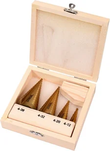 Sthor ZESTAW WIERTEŁ STOPNIOWYCH 4SZT 22617 - Wiertła - miniaturka - grafika 3