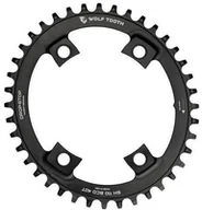 Części rowerowe - Wolf Tooth Wolf Tooth Eliptyczny blat Asymmetric 4-Bolt 110mm BCD Shimano, black 42T 2020 Zębatki przednie WTOVALSH11042 - miniaturka - grafika 1