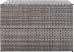 vidaXL Skrzynia ogrodowa, szara, 150 x 100 x 100 cm, rattan PE vidaXL - Skrzynie ogrodowe - miniaturka - grafika 2