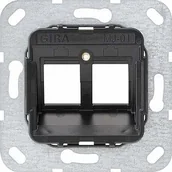 Wyłączniki światła i elektryczne - Gira 560100 Modular Jack 1, 2-krotnie wspieranie pierścień - miniaturka - grafika 1