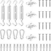 Pozostałe meble ogrodowe - vidaXL 12-cz zestaw akcesoriów do montażu żagla ogrodowego stal 310241 - miniaturka - grafika 1