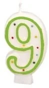 Amscan Świeczka cyferka w kropki nr 9 - Pozostałe akcesoria dla plastyków - miniaturka - grafika 5