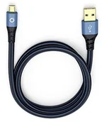 Kable - Oehlbach OEHLBACH d1 °C9330 Plus USB-A na USB Micro-B/niebieski z czarnym przewodem D1C9331 - miniaturka - grafika 1