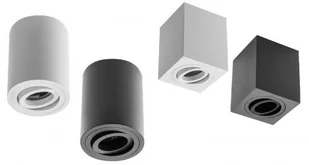 GTV Oprawa sufitowa GU5.3 MR16 IP20 czarna aluminiowa natynkowa dekoracyjna ruchoma tuba Sensa 6813 OS-SEN5087OKCZ-00 - Oprawy, klosze i abażury - miniaturka - grafika 2