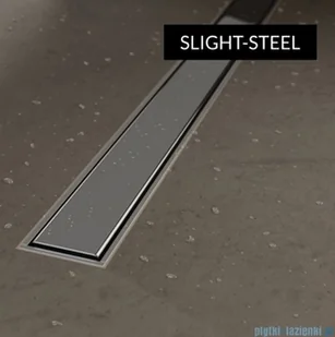 Schedpol Schedline odpływ liniowy z maskownicą slight steel 100x3,5cm SOLSL-100035 | - Syfony - miniaturka - grafika 3