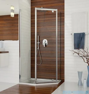 Sanplast TX PKDJ/TX5b-90 kabina prysznicowa 90 cm pięciokątna srebrny błyszczący/szkło przezroczyste 600-271-0930-38-401 - Kabiny prysznicowe - miniaturka - grafika 2