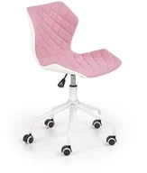 Krzesła obrotowe dla dzieci - Halmar MATRIX 3 fotel młodzieżowy jasny różowy / biały - miniaturka - grafika 1