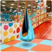 Fotele i pufy dla dzieci - Kokon fotel wiszący Neo-Sport turkusowy - miniaturka - grafika 1