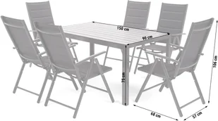 Home&Garden Meble ogrodowe aluminiowe Ibiza 847315 - Meble ogrodowe - miniaturka - grafika 12