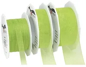 Pasmanteria - Prasent Org-taśma 10 MM: 25 m zielone jabłuszko 6071025-127 - miniaturka - grafika 1