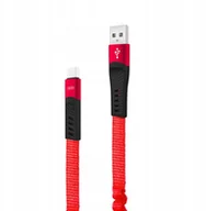 Kable USB - Xo Kabel NB127 typ-C czerwony 2,1A 1,2m - miniaturka - grafika 1