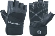 Rękawice do ćwiczeń - Silverton POWER rękawiczki fitness, do podnoszenia ciężarów, czarny, XXL S-43140XXL - miniaturka - grafika 1