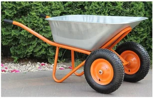 186 BEDREW Taczka dwukołowa ogrodowa ocynkowana 100L 140L wymiary koryta taczki 88x57 cm) 18677166 77166-uniw - Wózki magazynowe - miniaturka - grafika 4