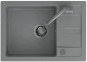 Zlewozmywaki - STEINER Zlewozmywak granitowy Szary z baterią Fun - miniaturka - grafika 1