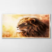 Obrazy i zdjęcia - PL Coloray Obraz na Szkle Abstrakcja Zwierzę Kot Lew 100x50cm - miniaturka - grafika 1