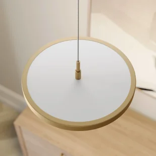 Rothfels Rothfels Gion lampa wisząca LED 1pkt biała/mosiądz - Lampy sufitowe Rothfels Rothfels Gion lampa wisząca LED 1pkt biała/mosiądz - Lampy sufitowe - miniaturka - grafika 4