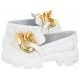 Mokasyny damskie - Carinii Mokasyny Białe B5976-I81-000-000-E33 (CI572-b) - miniaturka - grafika 1