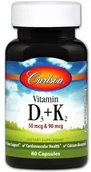 Witaminy i minerały dla sportowców - Carlson Labs Sklep CARLSON LABS VITAMIN D3 + K2- 60 KAPSUŁEK - miniaturka - grafika 1