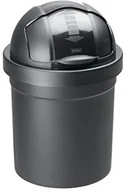 Kosze na śmieci - Rotho 1721308080 kosz na śmieci Roll Bob 30 l 35,5 x 35,5 x 59,5 cm kosz na papier z tworzywa sztucznego (PP) w kolorze czarnym pojemnik na odpady z przesuwaną pokrywą kosz na śmieci, plastik, czar 1721208080 - miniaturka - grafika 1