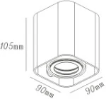 Light Prestige Spot LAMPA sufitowa MERANO LP-2790/1SM WH minimalistyczna OPRAWA natynkowa kostka biała LP-2790/1SM WH - Lampy sufitowe - miniaturka - grafika 2