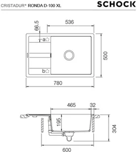 Schock Ronda D-100 XL zlew Cristalite Nero - Zlewozmywaki - miniaturka - grafika 2