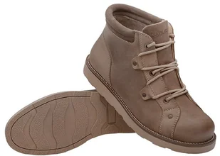 Badura Trzewiki zimowe 4229-089 Beżowe ocieplane Trapery 26076 - Buty zimowe męskie - miniaturka - grafika 3