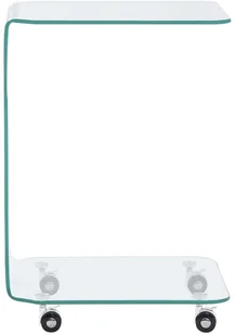 vidaXL Stolik kawowy, 45 x 40 x 63 cm, szkło hartowane - Ławy i stoliki kawowe - miniaturka - grafika 3