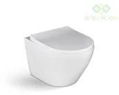 Miski WC - Laveo Laveo Desna - Miska ustępowa wisząca bezkołnierzowa z deską VMD 600S - miniaturka - grafika 1