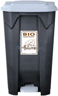 Pojemnik do segregacji odpadów z przyciskiem pojemność 100 l (wariant papier) - Kosze na śmieci - miniaturka - grafika 5