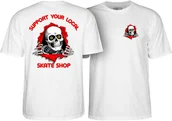 Koszulki męskie - POWELL PERALTA t-shirt POWELL PERALTA RIPPER SUPPORT YOUR LOCAL TEE White - miniaturka - grafika 1